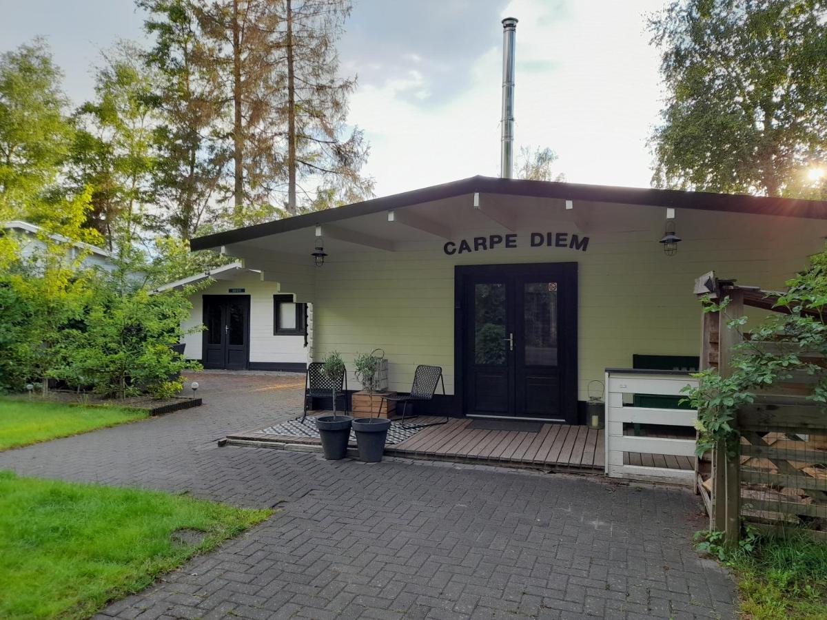 Carpe Diem, Het Ruime Chalet Met Houtkachel Nabij Wildlands Emmen Schoonebeek Eksteriør billede
